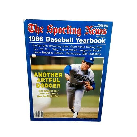 Sporting News 1986 Baseball Yearbook Magazine Orel Hershiser Dodgers - Picture 1 of 1